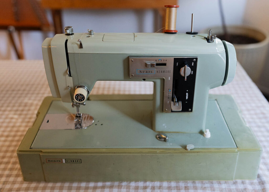 A vintage 150 series Kenmore sewing machine for sewing leather