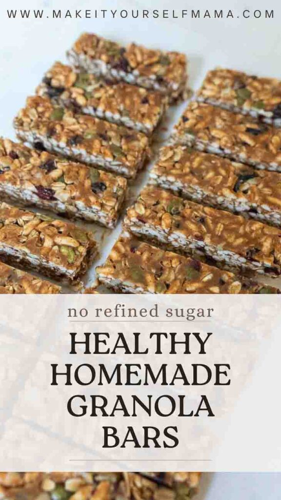 healthy homemade granola bars with no refined sugar