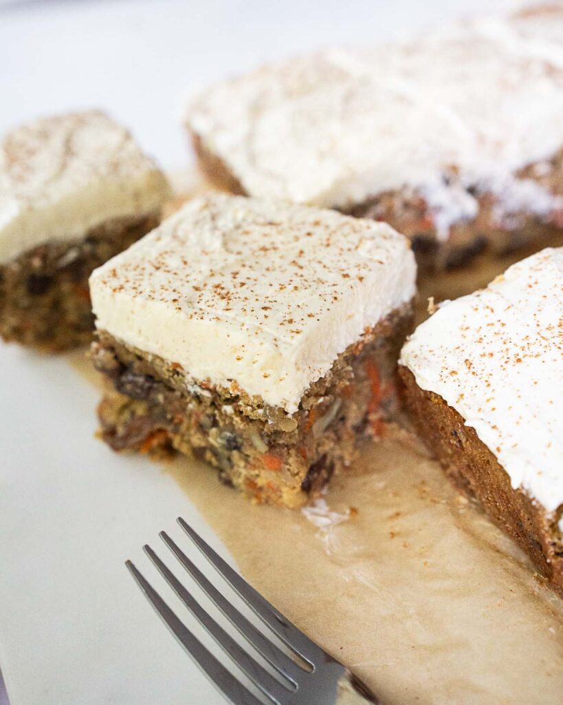 carrot cake with cream cheese frosting